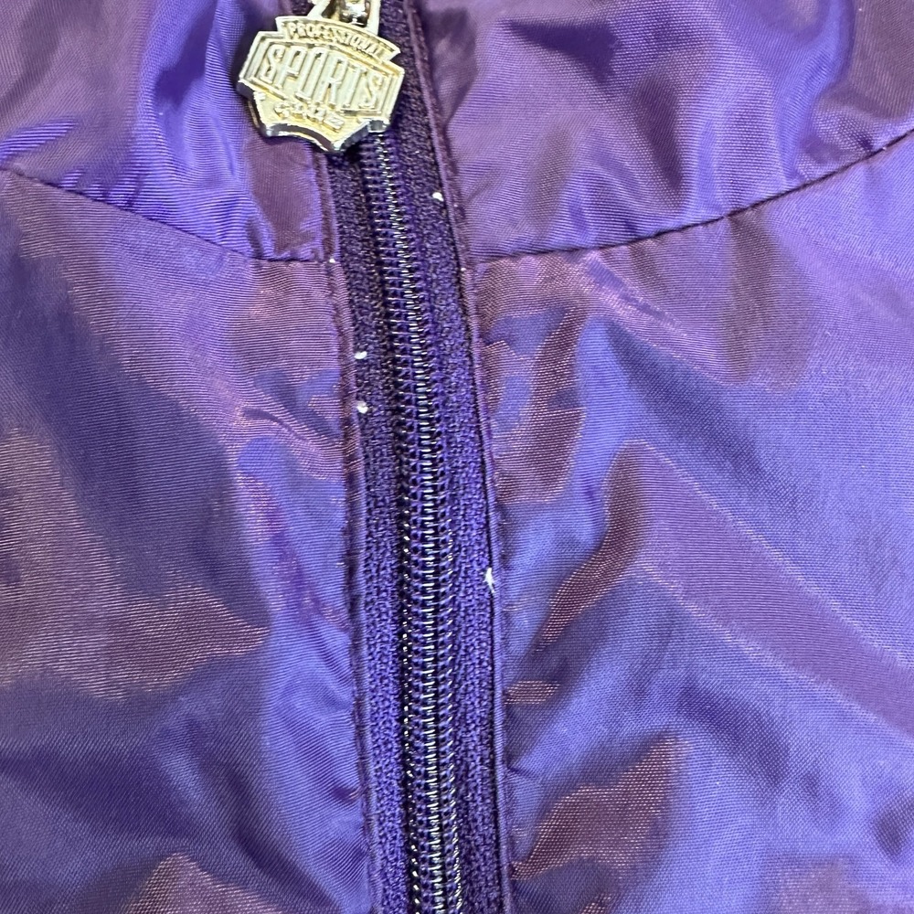Vintage 90s Phoenix Suns NBA Windbreaker Jacket Purple Orange Youth Kids Small 8 - Picture 7 of 16